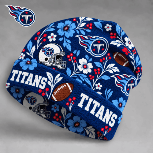 Tennessee Titans | Premium NFL Floral Team Pride Beanie Hat NY