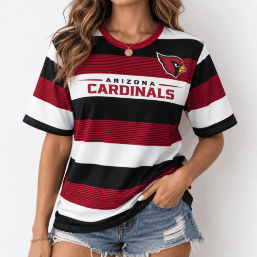 Arizona Cardinals | Premium NFL Horizontal Rugby Stripe T-shirt NTD