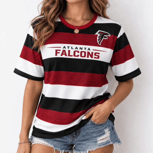 Atlanta Falcons | Premium NFL Horizontal Rugby Stripe T-shirt NTD