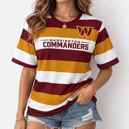 Washington Commanders | Premium NFL Horizontal Rugby Stripe T-shirt NTD