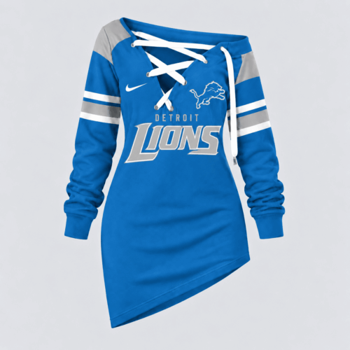 Detroit Lions | Premium NFL Game Day Spirit Lace-Up Sweatshirt TD