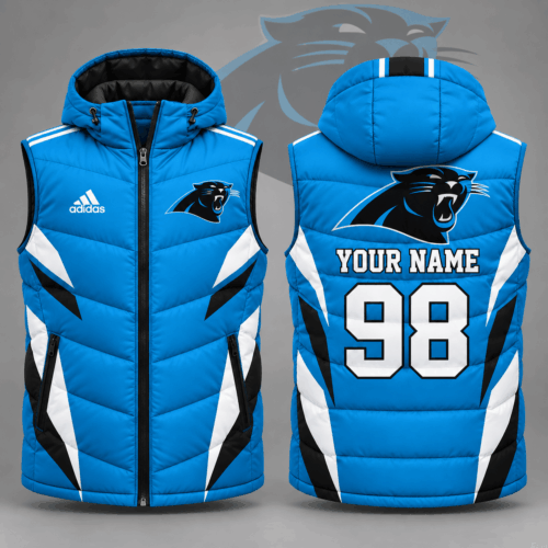 Carolina Panthers | Premium NFL Personalized Team Puffer Vest Custom Name And Number NDN