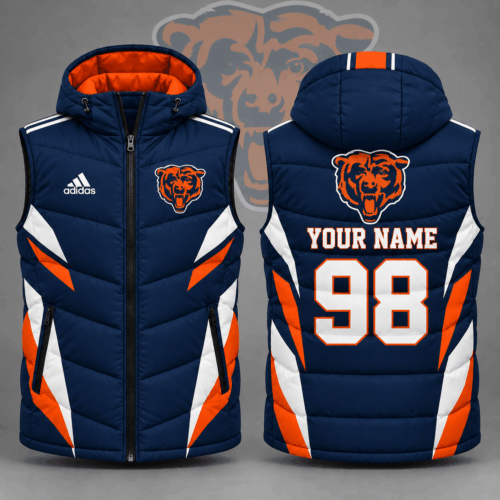 Chicago Bears | Premium NFL Personalized Team Puffer Vest Custom Name And Number NDN