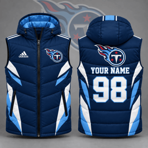 Tennessee Titans | Premium NFL Personalized Team Puffer Vest Custom Name And Number NDN