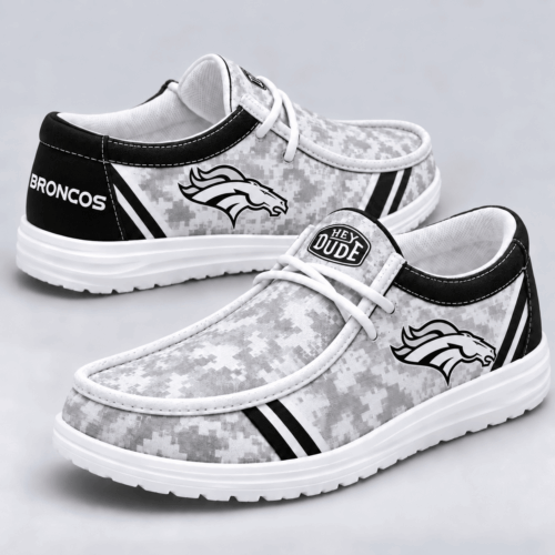 Denver Broncos | Premium NFL Team Logo Digital Camo Loafer Shoes NY