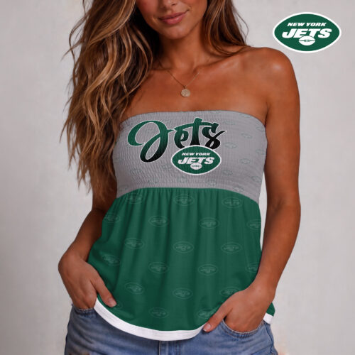 New York Jets | Premium NFL Vintage Strapless Top Long Sleeveless NY
