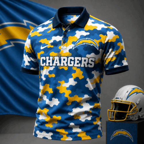 Los Angeles Chargers | Premium NFL Camo Polo Shirt NY