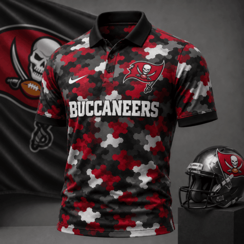 Tampa Bay Buccaneers | Premium NFL Camo Polo Shirt NY