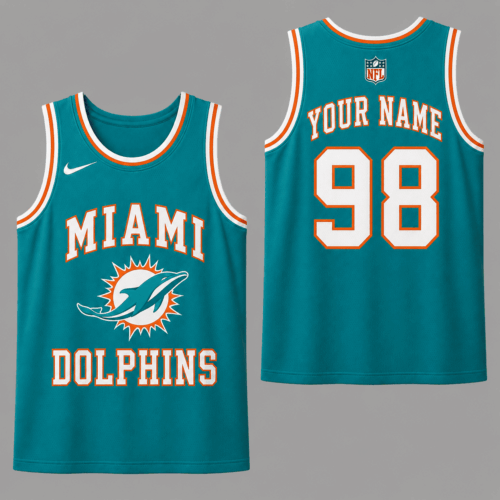 Miami Dolphins | Premium NFL Personalized Team Custom Name Number Sports Tank Top NDN