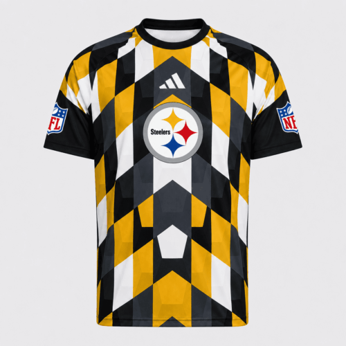 Pittsburgh Steelers | Premium NFL Geometric Fan Performance T-Shirt NDN