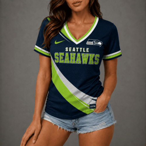Seattle Seahawks | Premium NFL Women's V-Neck Fan Merch Shirt NTD