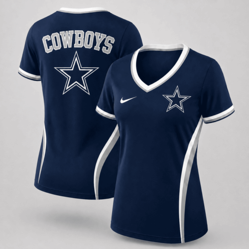Dallas Cowboys | Premium NFL Football Fan Performance Women's V-Neck Shirt Sporty Casual Apparel NDN