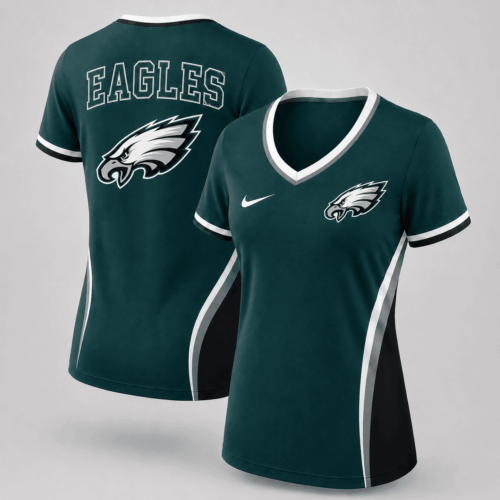 Philadelphia Eagles | Premium NFL Football Fan Performance Women's V-Neck Shirt Sporty Casual Apparel NDN