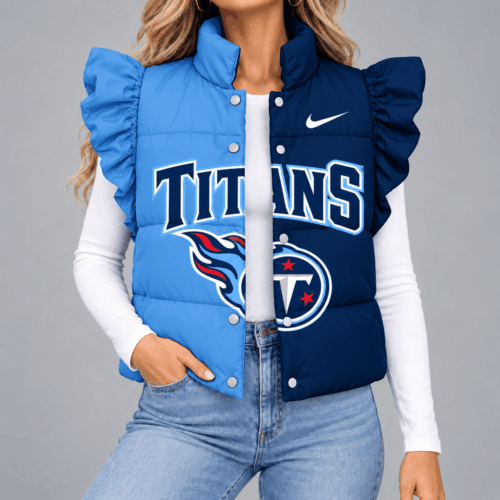 Tennessee Titans | Premium NFL Split Color Sleeve Quilted Puffer Vest NX