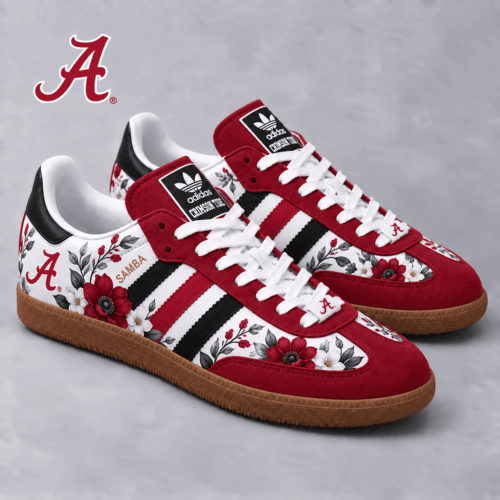 Alabama Crimson Tide | Premium NCAA Heritage Floral Samba Shoes NX