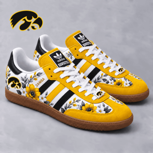 Iowa Hawkeyes | Premium NCAA Heritage Floral Samba Shoes NX
