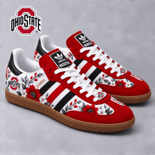 Ohio State Buckeyes | Premium NCAA Heritage Floral Samba Shoes NX