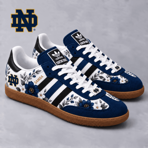 Notre Dame Fighting Irish | Premium NCAA Heritage Floral Samba Shoes NX
