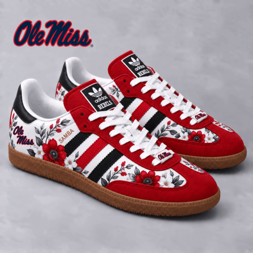 Ole Miss Rebels | Premium NCAA Heritage Floral Samba Shoes NX