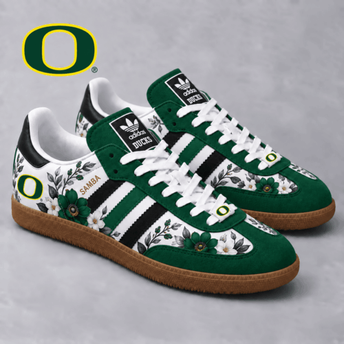 Oregon Ducks | Premium NCAA Heritage Floral Samba Shoes NX