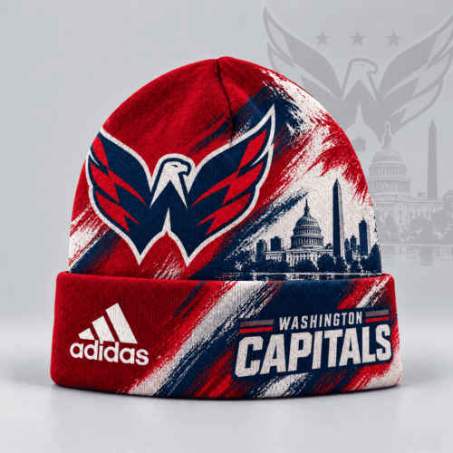 Washington Capitals | Premium NHL Distressed Cityscape Logo Knit Beanie NDN