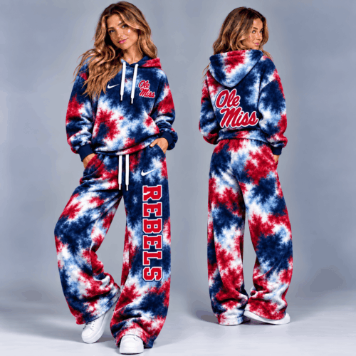 Ole Miss Rebels | Premium NCAA Crimson Storm Hoodie Lounge Set NTH1