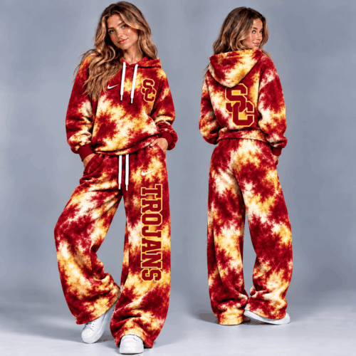 Usc Trojans | Premium NCAA Crimson Storm Hoodie Lounge Set NTH1