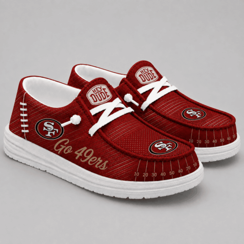San Francisco 49ers | Premium NFL Football Field Fan Loafer Shoes NY