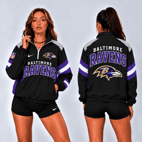 Baltimore Ravens | Premium NFL Retro Colorblock Zipper Jackets NTT