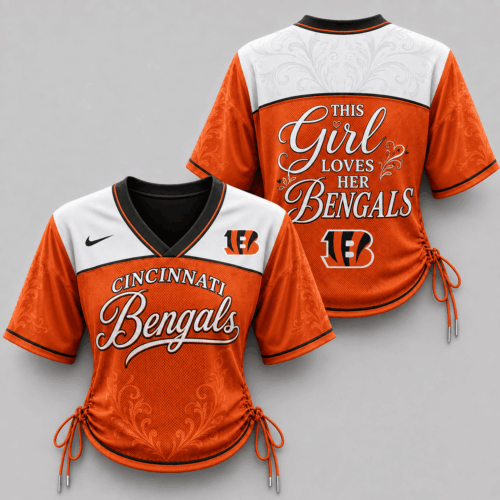 Cincinnati Bengals | Premium NFL This Girl Loves Game Day Women Lace-Up Jersey TD