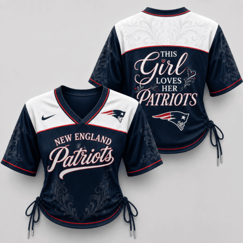 New England Patriots | Premium NFL This Girl Loves Game Day Women Lace-Up Jersey TD