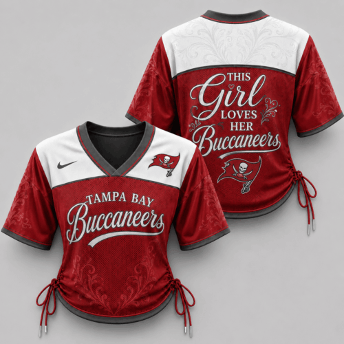 Tampa Bay Buccaneers | Premium NFL This Girl Loves Game Day Women Lace-Up Jersey TD
