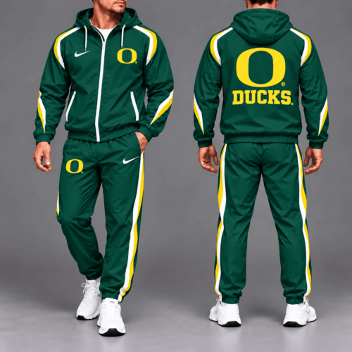 Oregon Ducks | Premium NCAA Game Day Full-Zip Hooded Jacket & Jogger Pants Set NY