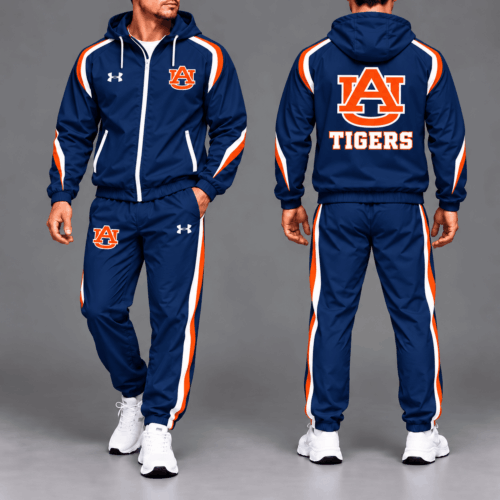 Auburn Tigers | Premium NCAA Game Day Full-Zip Hooded Jacket & Jogger Pants Set NY