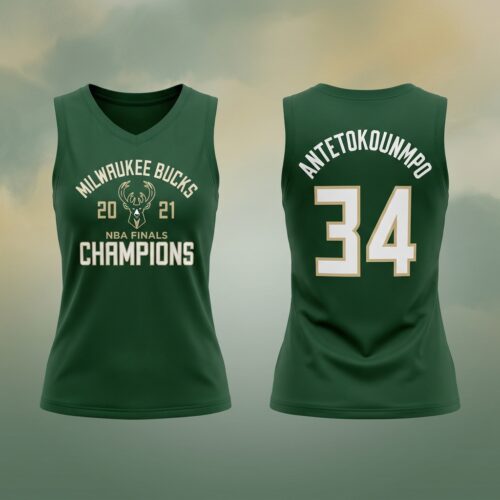 Custom Printed Milwaukee Bucks Giannis Antetokounmpo #34 Basketball Jersey Green