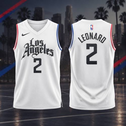 Custom Printed NBA Kawhi Leonard LA Clippers Black City Edition Basketball Jersey