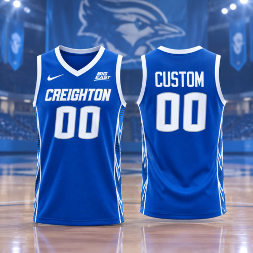 Custom Printed Creighton Bluejays Basketball Jersey 2022-23 College Style