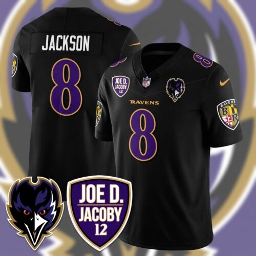 Ravens Purple Rising 2024 Custom Printed Football Jersey Black Lamar Jackson