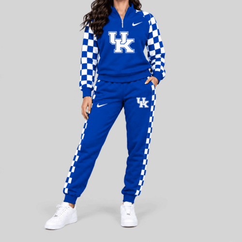 Kentucky Wildcats | NCAA Checkerboard Sleeve Quarter Zip Set TD