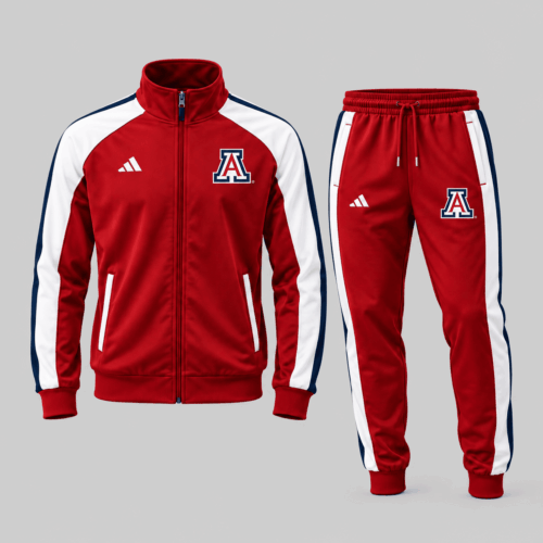 Arizona Wildcats | NCAA Classic Stripe Track Jacket Jogger Set TD