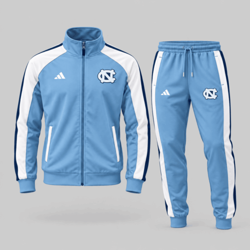 North Carolina Tar Heels | NCAA Classic Stripe Track Jacket Jogger Set TD