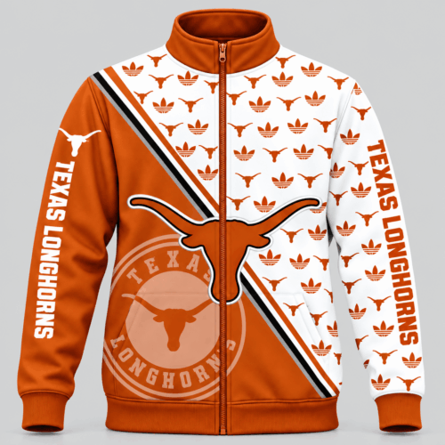 Texas Longhorns | NCAA Diagonal Split Logo Pattern Jacket TD
