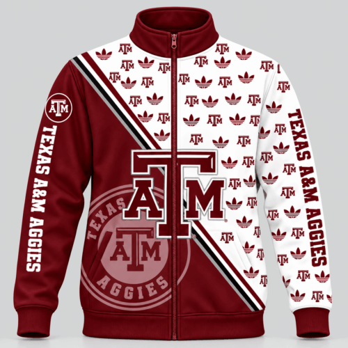 Texas A&M Aggies | NCAA Diagonal Split Logo Pattern Jacket TD