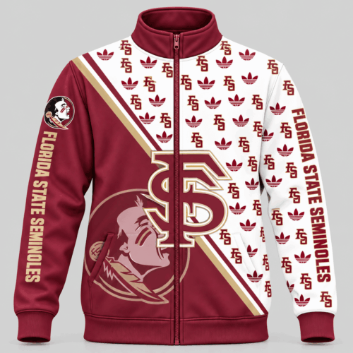 Florida State Seminoles | NCAA Diagonal Split Logo Pattern Jacket TD