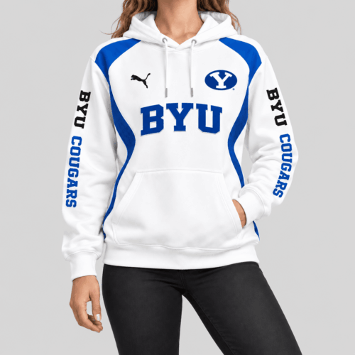 BYU Cougars | NCAA Contrast Panel Wordmark Hoodie TD