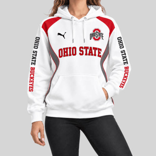 Ohio State Buckeyes | NCAA Contrast Panel Wordmark Hoodie TD
