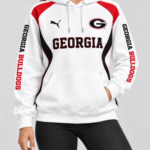 Georgia Bulldogs | NCAA Contrast Panel Wordmark Hoodie TD