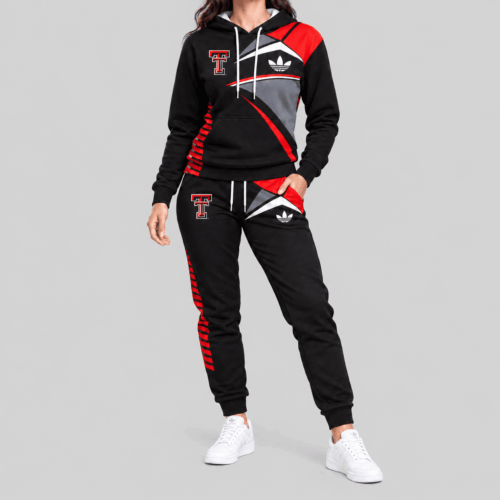 Texas Tech Red Raiders | NCAA Geometric Panel Tracksuit Set TD