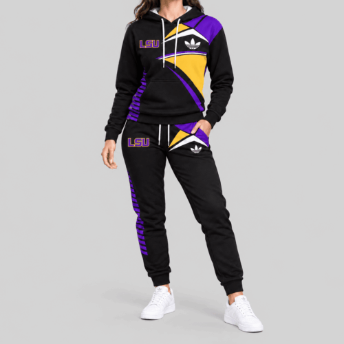 LSU Tigers | NCAA Geometric Panel Tracksuit Set TD