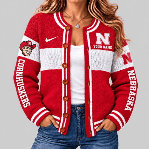 Nebraska Cornhuskers | NCAA Fleece Color Block Cardigan TD